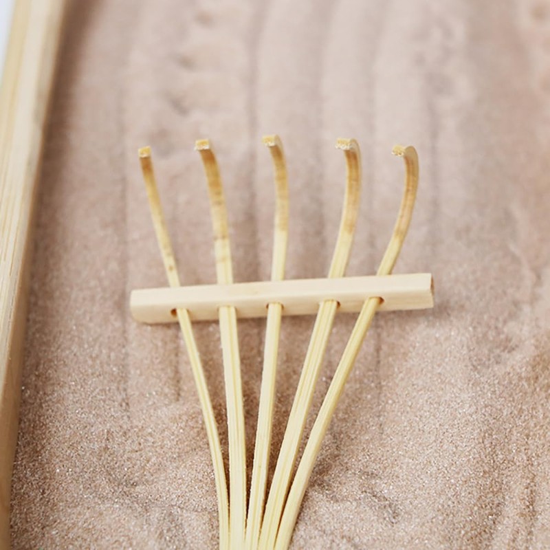 Mini Wooden Sand Rake Sand Pan Rake for Small Rock