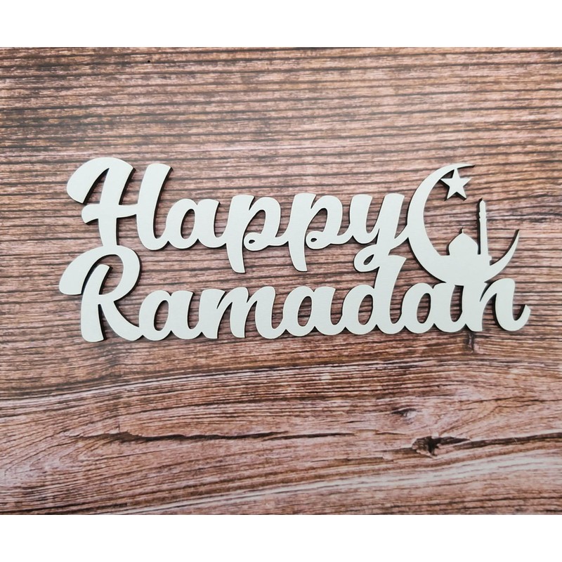 Melis Deko-Schriftzug - Happy Ramadan – Schild aus Holz in