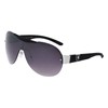 Khan Ridge - Rimless One Piece Shield Sunglasses (Smoke Silver)