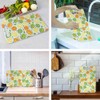 Bcumuq White Lemon Lime Cutting Board with Handles Summer Yellow