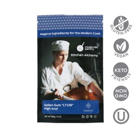 Pure Gellan Gum LT100 - High Acyl ⊘ Non-GMO ☮ Vegan ✡ OU Kosher Certified - 400g/14oz