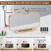 Peakeep Slim Digital Mirror Aesthetic Alarm Clock for Bedrooms Desk