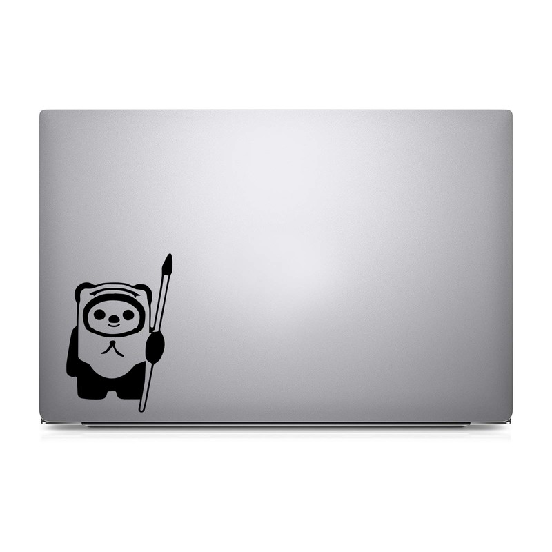 Bargain Max Decals Cartoon Ewok Silhouette Decal Notebook Car Laptop