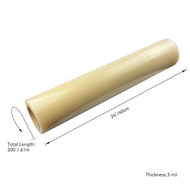 HFS(R Carpet Protection Film Polyethylene Roll Carpet Protector High Viscosity, Clear, Self-Adhesive Protective Film 24" x 200'