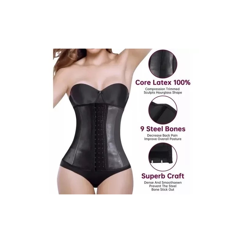 CNZHENGRUI-MXF Faja Reductora De Látex De 4 Hileras Con Broches