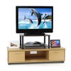 Furinno Turn-N-Tube No Tools 2-Tier Elevated TV Stand, Plastic Round