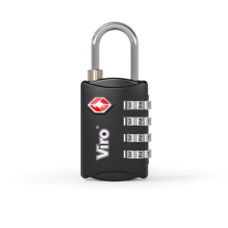 Viro | Lucchetto TSA a Combinazione Variabile, 4 Combinatori, Corpo