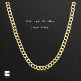 Men’s Necklace Curb Chain, Black Rhodium-Plated or 9K Yellow Gold-Plated 925 Sterling Silver, Thickness 5 mm, Various Styles, Gold Plated