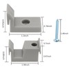 Shower Door Bumpers for Glass Doors,3-Pack