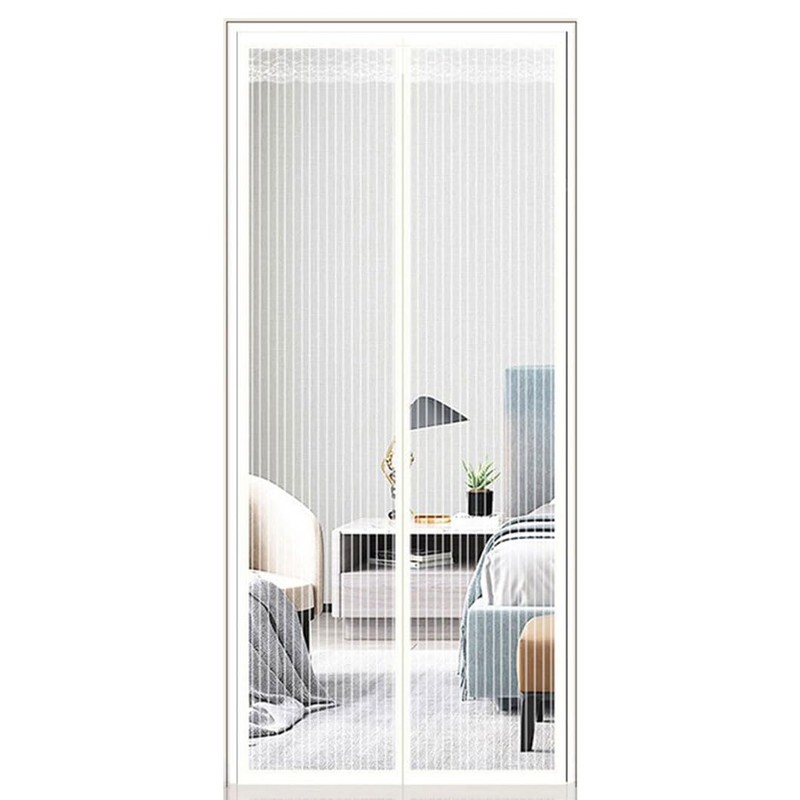 White Screen Doors with Magnets 80 x 200 cm, Fly