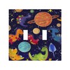 Astronaut Dinosaur Galaxy Starry 2 Gang Double Toggle Light Switch