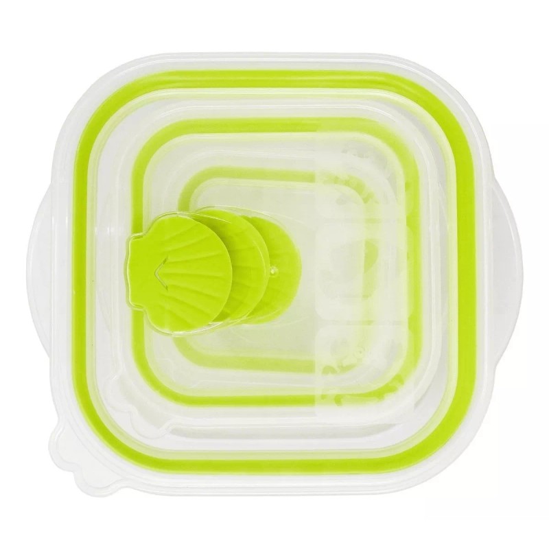 Aquila Juego De Recipientes Cuadrados Sea Shell Verde - Jr7179