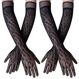 2 Pairs Lace Gloves Black Gloves Lace Gloves Lace Gloves Lace Gloves Black Lace Gloves Black Gloves Costume Lace Gloves Black Lace Gloves, black