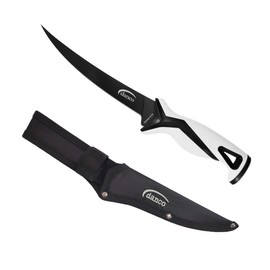 danco Pro Series 7" Fillet Knife | Full Tang German G4116 Stainless-Steel Blades with Teflon Coating, Molded Nylon Sheath, Perfect for Saltwater Fishing & Hunting