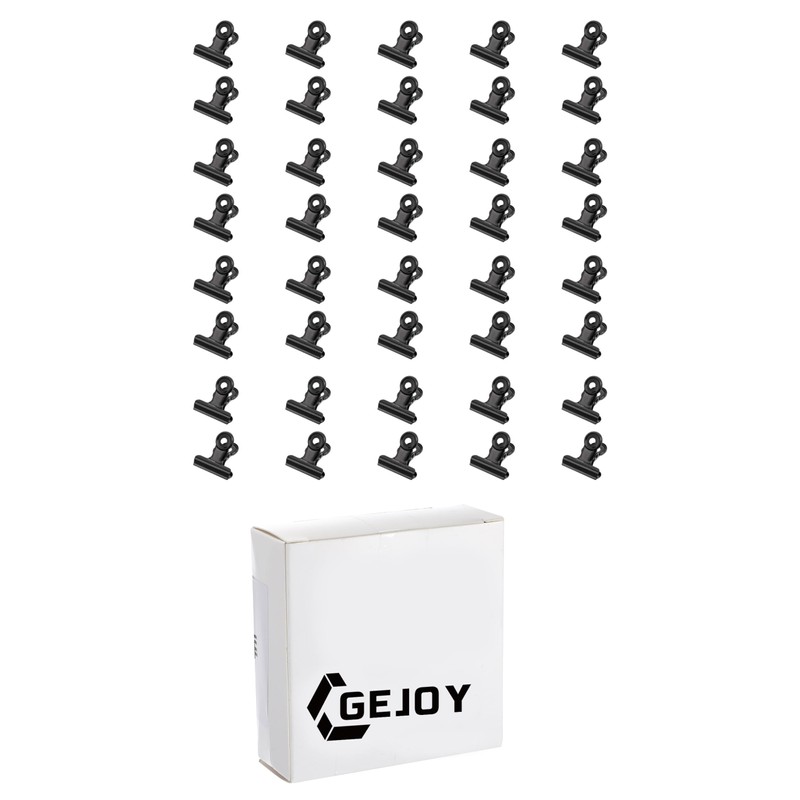 40 Pack Metal Clips 0.87 Inch Small Bull Binder Paper
