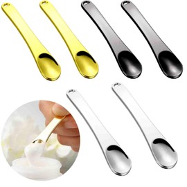 Lyfengdeam Cosmetic Scoop Facial Lotion Cream Spoons, Face Tools Skincare Tool 6 Pcs, Zinc Alloy