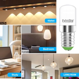 EXTRASTAR EXTRASTAR E14 Mini LED Bulbs, 1.8W SES Small Edison Screw Lightbulb, 3000K Warm White Energy Saving Pygmy Lamp, 130LM, Non-Dimmable, Pack of 4