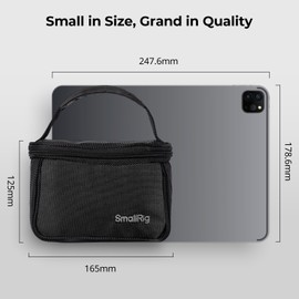 SMALLRIG Mini Camera Tasche Bag Protective Carrying Case, kleine Kamera Schutztasche, Nylon Handtaschen Storage Box mit atmungsaktivem Mesh, Doppelreißverschluss Design (16 x 12cm) - 3704
