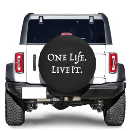 Spare Tire Wheel Cover with Backup Camera Hole Compatible with Ford Bronco 2021 2022 2023 2024 2025 Car Exterior Accessories(PU Leather, Black)