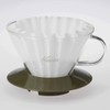 Kalita WDG-185 Coffee Wave Series Glass Dripper for 2-4 People,