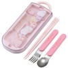 Skater TACC2AG-A Trio Set Chopsticks, Spoon, Fork, Fluffy, For Kids,