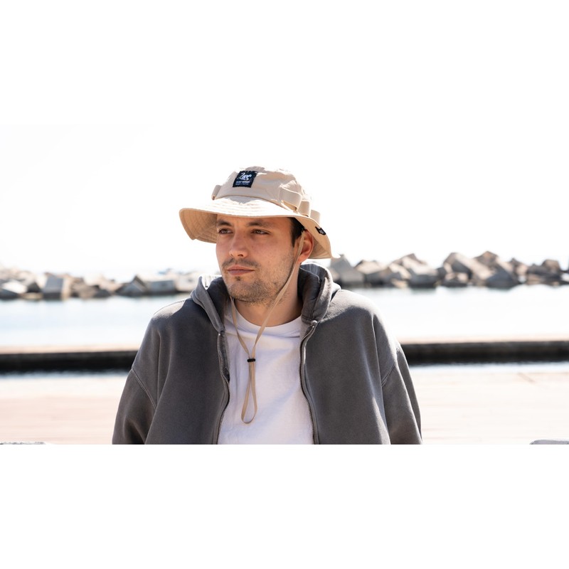 Surf Monkey Safari Hat with Removable Cord Upf50 Waterproof Recycled