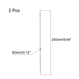 sourcing map 2Pcs Long Hand Sewing Needles, 10" Length Duty Large Eye Needles Upholstery Needle for Canvas Carpet Leather Home Crafts Projects Repair Stitching