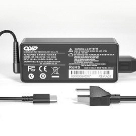 QYD 65W USB Type-C PD Laptop Charger Adapter Replacement for Yoga c930 Thinkpad X1 Laptop/Tablet/Carbon/Yoga,Thinkpad E480 X270 P51s T470s T570 Yoga 370 720 920 910-13IKB Notebook USB C Power Supply