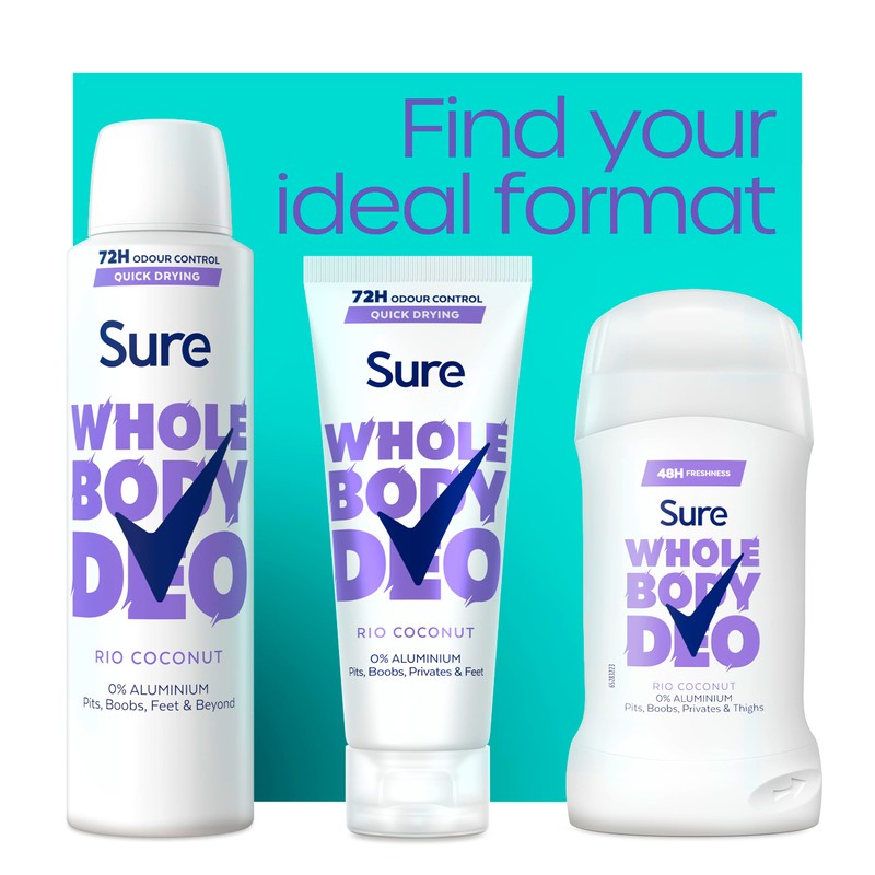 Sure Rio Coconut Whole Body Deodorant women's deodorant cream with