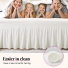 RIMELA Warm White Bed Valance Sheet King Elasticized Bed Skirt