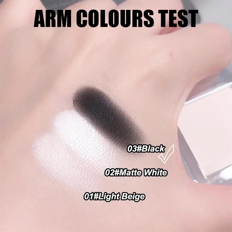 Black Eyeshadow Matte Eye Shadow, Black Pressed Fine Powder Eyeshadow,