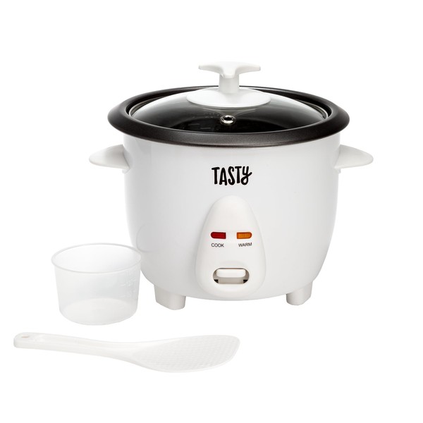 Tasty Mini Rice Cooker with Removable Nonstick Bowl and Auto