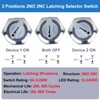 DMWD 19mm Latching Selector Rotary Switch 3 Positions 2NO 2NC
