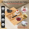 Couch Arm Tray,Sofa Arm Tray Bamboo Sofa Tray Table for