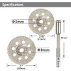Yakamoz 20Pcs Mini Diamond Cutting Wheel Set with Mandrel, 22mm