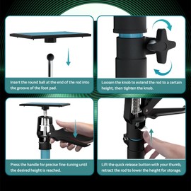 OUTIMATE Adjustable Support Pole, Cabinet Jacks for Installing Cabinets, Telescoping Support Poles Range from 13.8'' to 24'' Third Hand Tool for Installation, 132 LB Capacity, 4 Packs