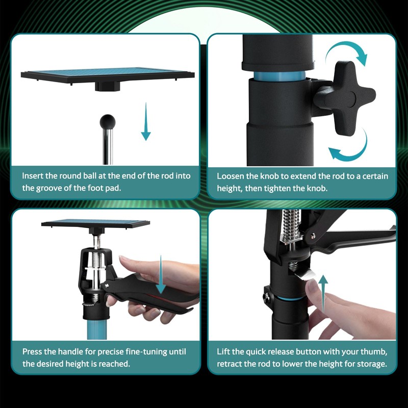 OUTIMATE Adjustable Support Pole, Cabinet Jacks for Installing Cabinets, Telescoping