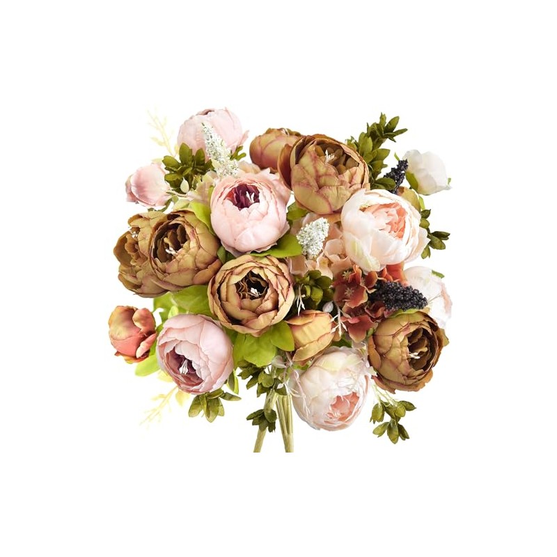 FiveSeasonStuff - Flores Artificiales Peonías de Seda y hortensias para