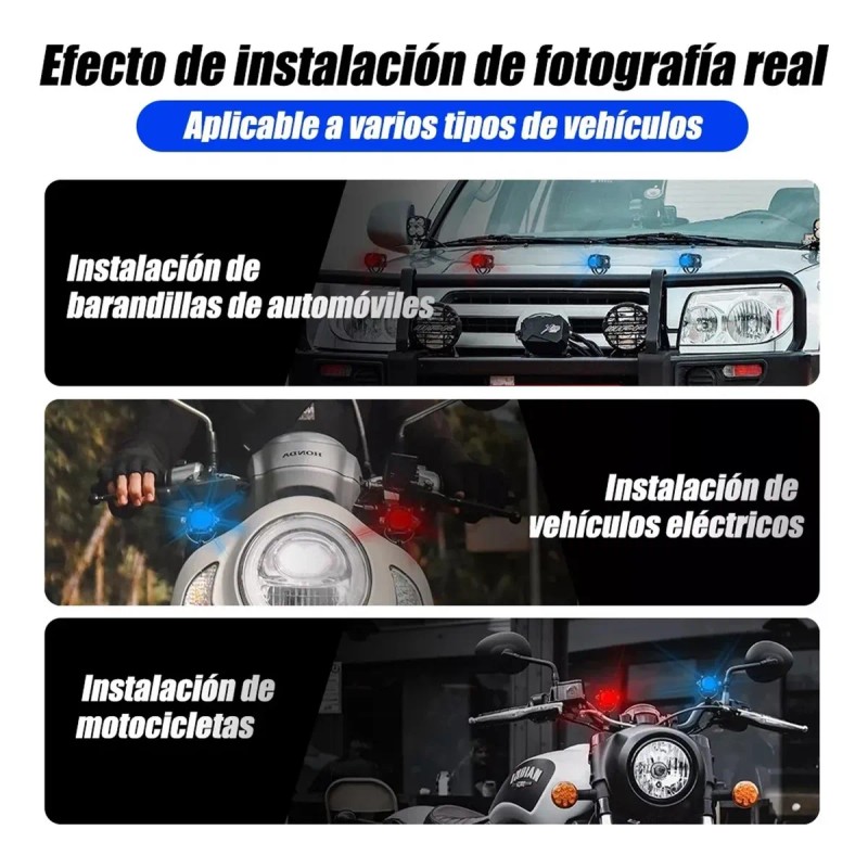 2pcs Faros De Lupa Luz Led Spot Luz Para Moto