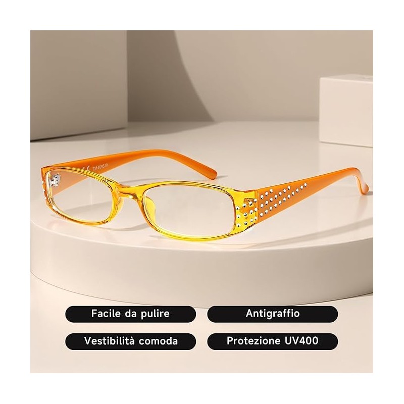 NEW VISION Lesebrille fur Damen Herren Federscharnier Brille Anti-Müdigkeit Blendfreie