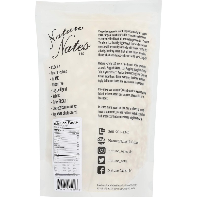 NATURE NATES Rosemary Garlic Popped Sorghum, 5 OZ