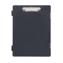 MAUL Clipboard A4 Document Folder A4 with Storage Box for Ballpoint Pen, Paper and Notepad Side Opening Suitable for Backpack, Briefcase and School Bag Black