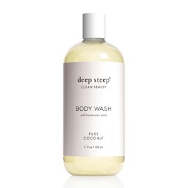 Deep Steep Body Wash with Hyaluronic Acid for Optimal Skin Hydration 17oz (Pure Coconut)