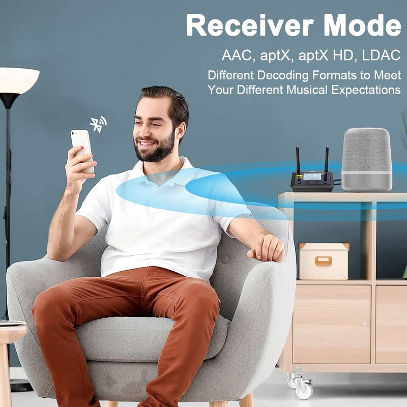 1Mii B03Pro+ Bluetooth Transmitter Receiver Certified LDAC for TV Home