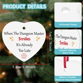 Dungeon Master Gift Dungeons and Dragons Gift When The Dungeon Master Smiles It's Already Too Late Ornament Keepsake Sign RPG Gamer Gift DND Player Gift Dungeon Master Fans Gift