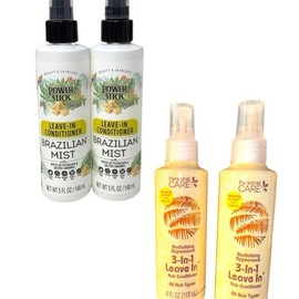 2-Pack, Leave-In Conditioner, Brazilian Mist with Notes Of Pistachio and Salted Caramel, Set-5Fl Each-Hair Care/2-pc Revitalizing Appearance 3-in-1 Leave-in Hair Conditioner Set 8oz 118ML - Specification: 2-Pc Brazilian Mist Leave-in Conditioner 148ML Se