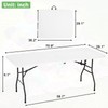 PIKAQTOP 6ft Plastic Folding Table - Heavy Duty Foldable Utility