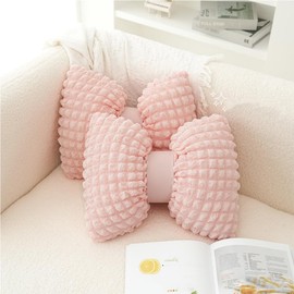 UEncounter 2pcs Bow Pillow Cute Solid Color Bowknot Sofa Cushion Coquettish Decorative Throw Pillow for Living Room Bedroom Bed Sofa Home Decor