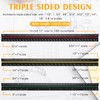 Macarrie 10 Pcs Architectural Scale Triangular Ruler 12" Architect Engineers