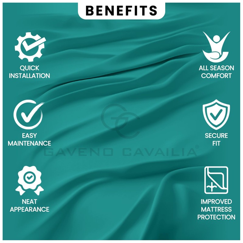 Fitted Bed Sheets King Size (150x200 cm) - Breathable Fitted